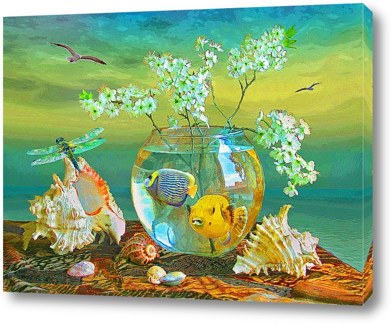 Картина аквариум с рыбками
