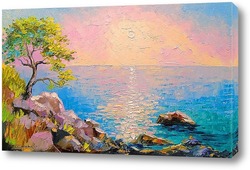   Картина Рассвет на Крымском побережье