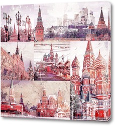   Картина Москва зимой