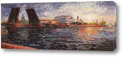   Картина Дворцовый вид и два моста