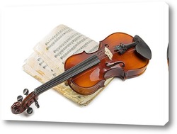   Картина Скрипка и старая нотная тетрадь