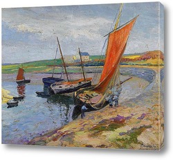   Картина Лодка на берегу