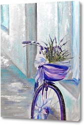   Картина Велосипед с лавандой 
