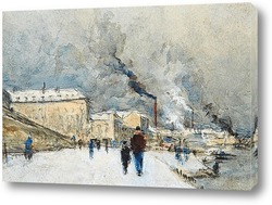   Картина Порт под снегом
