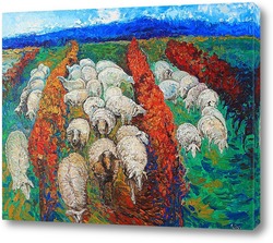   Картина Овцы в винограднике
