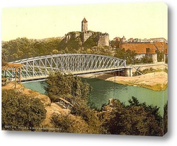   Картина Гибихенштайн Руины, Галле,Саксония, Германия. 1890-1900 гг