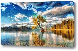   Картина Дерево в воде