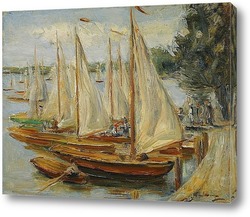   Картина Парусные лодки на озере Ваннзее