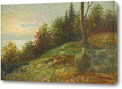   Картина Лесной пейзаж в сумерках