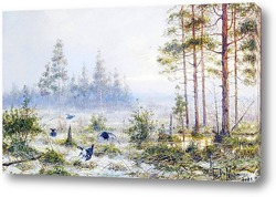   Картина Рябчики в лесу