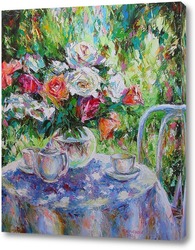   Картина Чай в саду