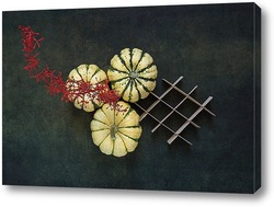   Картина Натюрморт с декоративными тыквами