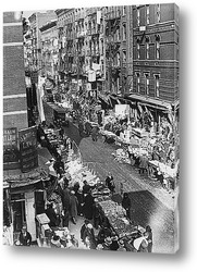   Картина Уличная сцена в нижнем Ист-Сайде,1910г.