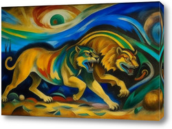   Картина Лев и тигр