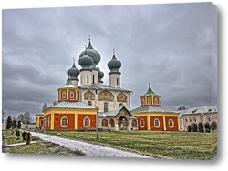   Картина Главный храм Тихвинского монастыря.Вид сбоку.
