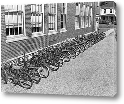   Картина Велосипедная стоянка,1946г.