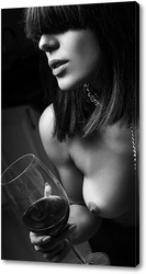   Картина Девушка с бокалом вина