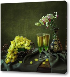   Картина С орхидеей и виноградом