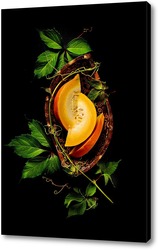   Картина Виньетка с кусочками тыквы