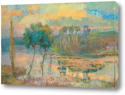   Картина Этан-де-Чалоу.Закат