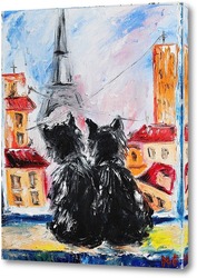   Картина Кошки в Париже