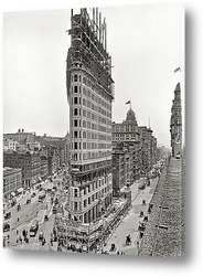   Картина Южный Мидтаун. Небоскреб Flatiron Building. 1902 г.