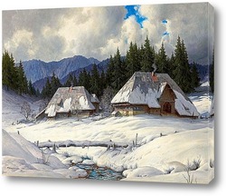   Картина Зимний пейзаж в Шварцвальде
