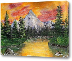   Картина персиковые горы