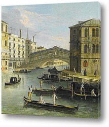    Венеция, глядя на мост Риальто