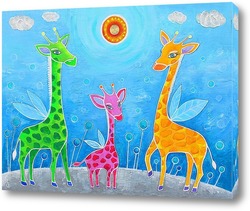   Картина Семья жирафов