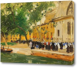   Картина Венеция, шествие в Сан-Тровасо