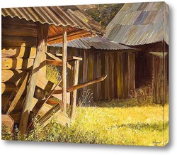   Картина Тепло деревянный стен