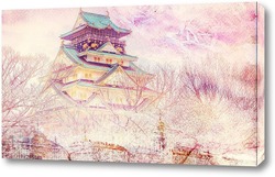   Картина Замок в Осаке