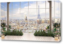   Картина Панорама Парижа