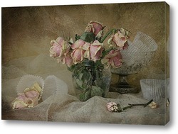   Картина Уснувшие розы (гербарий)