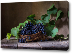   Картина Натюрморт с черным виноградом