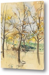   Картина Деревья в Булонском лесу  