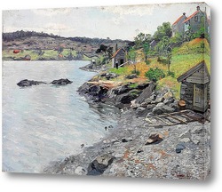   Картина Норвежский береговой пейзаж, 1889