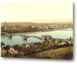   Картина Кобленц, Рейн, Германия.1890-1900 гг