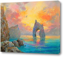   Картина Скалы на море