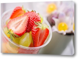  Strawberry berry levitating on a white background