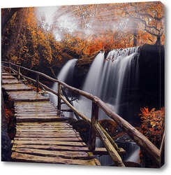   Картина Осенний водопад