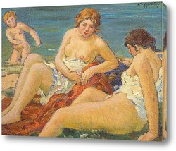  Обнаженная, сидящая на желтом платке, 1925