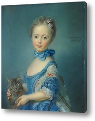   Картина Девочка с котенком