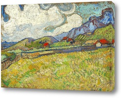   Картина Пшеничное поле позади больницы Сент-Пол, 1889