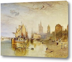   Картина Кельн - приход Пакет-Бота, вечер, 1826 год
