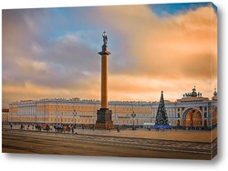  Зимний рассвет на Петровской набережной.