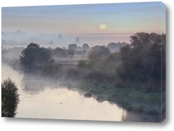   Картина Рассвет на реке