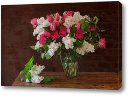  Букетик розовых тюльпанов