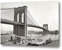   Картина Бруклинский мост, Нью-Йорк, 1900